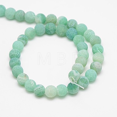 Natural & Dyed Crackle Agate Bead Strands X-G-T056-6mm-06-1