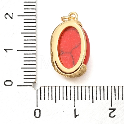 Dyed Synthetic Turquoise Pendants LS-KK-U040-02G-1