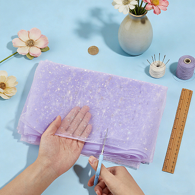 Star Pattern Nylon Fabric DIY-PH0038-37A-1