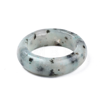 Natural Sesame Jasper Plain Band Ring G-N0326-99E-1