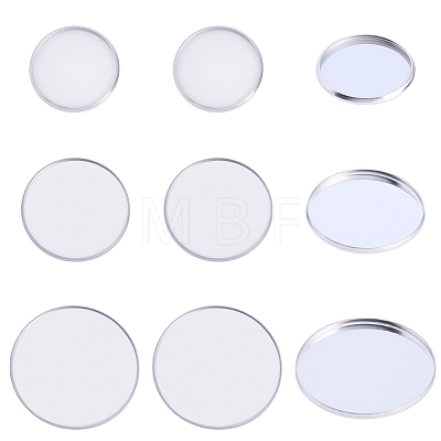 60Pcs 3 Styles 304 Stainless Steel Plain Edge Bezel Cups STAS-SC0021-46-1