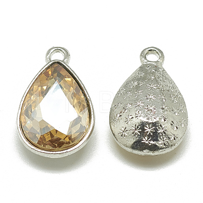 Alloy Glass Pendants PALLOY-T028-10x14mm-06-1