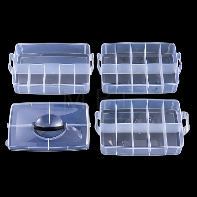 (Defective Closeout Sale: Cracks) 26 Grids Plastic Handled Organizers AJEW-XCP0002-54-1