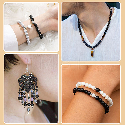1 Strand Natural Shungite Beads Strands G-TA0003-34A-1