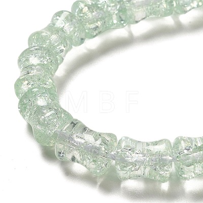 Transparent Crackle Glass Beads Strands GLAA-D025-01C-1