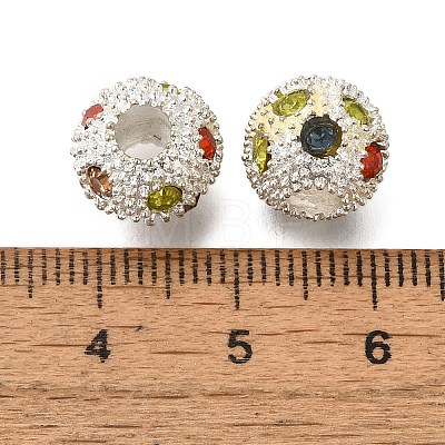 Rack Plating Alloy Beads FIND-A045-02B-S-1