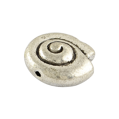 Tibetan Style Alloy Snail Shell Beads X-TIBEB-5570-AS-FF-1