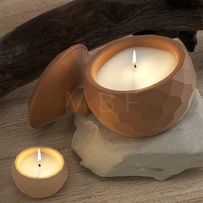 Faceted Round DIY Candle Cup Silicone Molds DIY-Q037-07A-1