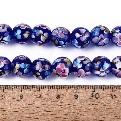 Handmade Lampwork Beads Strands LAMP-Q041-08B-1