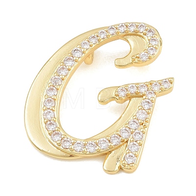Brass Micro Pave Clear Cubic Zirconia Pendants CU-CBA8481-01G-G-1