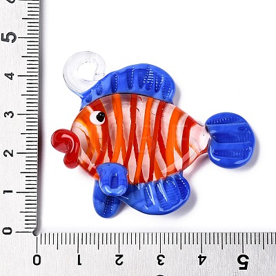 Handmade Lampwork Pendants X-LAMP-N024-34C-01-1