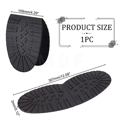 Rubber Anti Skid Wear Resistant Shoes Half Sole FIND-WH0021-42-1