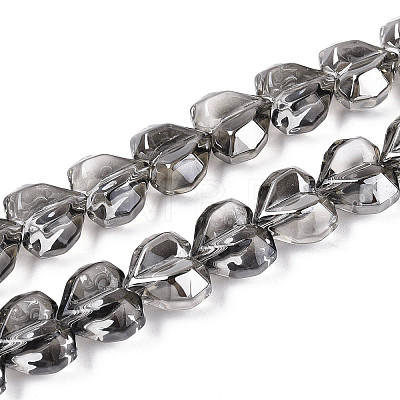 Electroplate Transparent Glass Beads Strands EGLA-B012-AB20-1