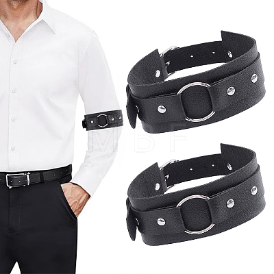 2Pcs Imitation Leather Cord Bracelets for Men Women BJEW-HY0002-75-1