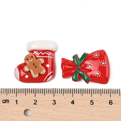 Christmas Theme Opaque Resin Cabochons CRES-M037-23-1