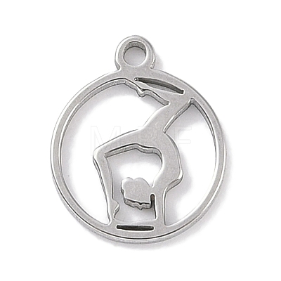 Non-Tarnish 304 Stainless Steel Charms STAS-K286-01L-P-1