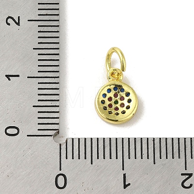 Brass Micro Pave Cubic Zirconia Charms KK-M283-25D-02-1