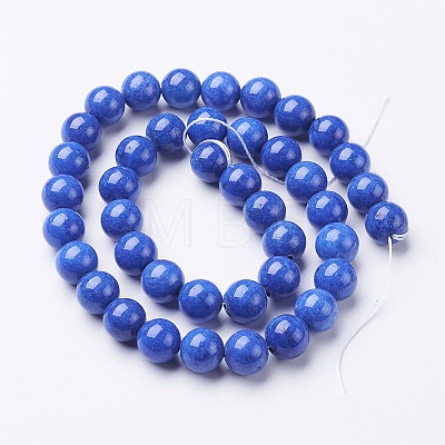 Natural Mashan Jade Round Beads Strands X-G-D263-10mm-XS08-1