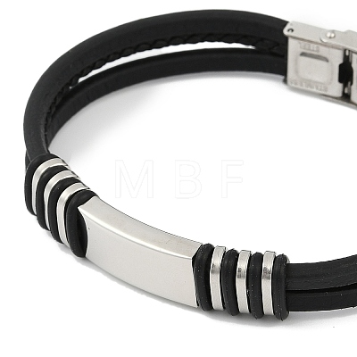 Unisex Casual Style Leather Cord Bracelets BJEW-L373-02P-1-1