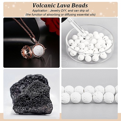 Synthetic Lava Rock Beads Strands G-S247-8mm-08-1-1