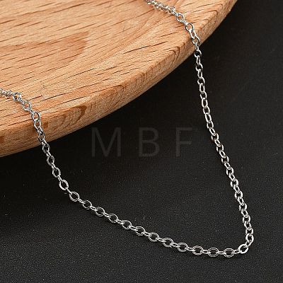 Brass Cable Chain Necklaces for Women NJEW-D302-48P-1