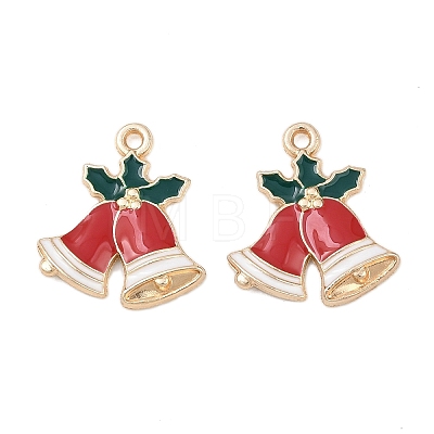 Christmas Alloy Enamel Pendants FIND-I067-02KCG-04B-1