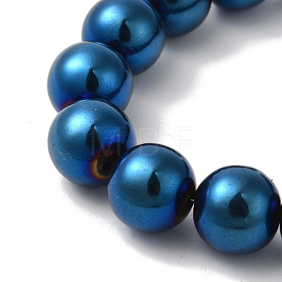 Electroplated Synthetic Magnetic Hematite Beads Strands G-I364-K01-01-1