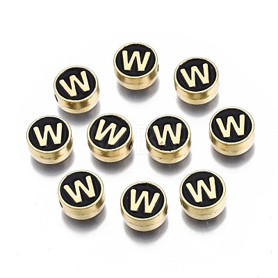 Alloy Enamel Beads ENAM-N052-006-02W-RS-1