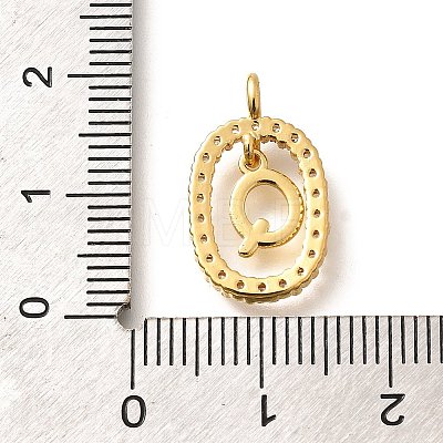 Brass Micro Pave Cubic Zirconia Pendants ZIRC-P123-01G-Q01-1