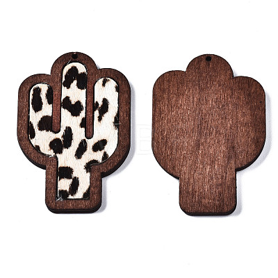 Eco-Friendly Cowhide Leather Big Pendants FIND-N049A-08A-07-1