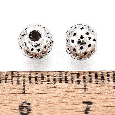 Textured Tibetan Style Alloy Beads PALLOY-T093-31AS-1