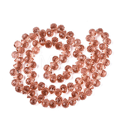 Transparent Glass Beads Strands GLAA-Q116-01A-B04-1