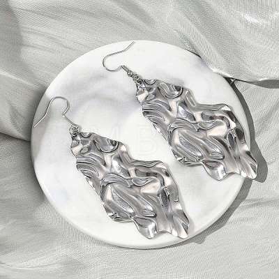 304 Stainless Steel Dangle Earrings EJEW-F402-01P-1