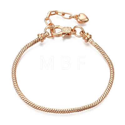 Brass European Style Bracelet Making X-MAK-R011-03KCG-1