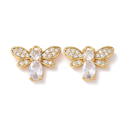 Brass Micro Pave Cubic Zirconia Pendants KK-A284-15G-01-1