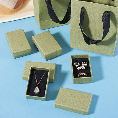 4Pcs Rectangle Paper Jewelry Display Cases CON-TA0001-39B-01-1