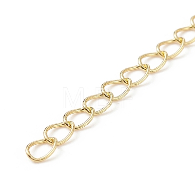 Brass Curb Chain Extender with Gemstone Heart Tiny Charm FIND-JF00102-1