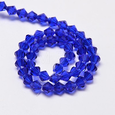 Imitate Austrian Crystal Bicone Glass Beads Strands X-GLAA-F029-4x4mm-06-1