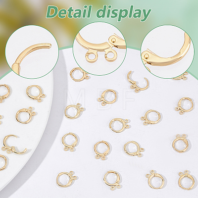 BENECREAT 12pairs Brass Leverback Earring Findings KK-BC0013-28A-1