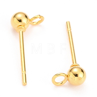 316L Surgical Stainless Steel Round Ball Stud Earring Post X-STAS-Z035-02G-H-1