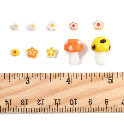 156Pcs 10 Styles Handmade Millefiori Glass Beads LAMP-FS0001-32-1