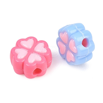 Printed Opaque Acrylic Beads MACR-B838-10-1