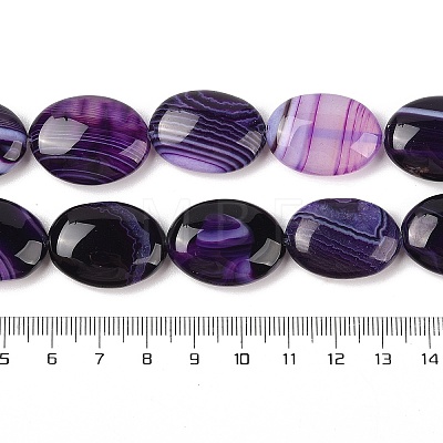 Natural Striped Agate/Banded Agate Beads Strands G-Q182-01G-1