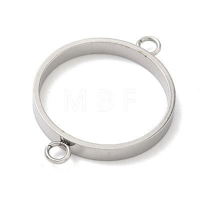 304 Stainless Steel Open Back Bezel Connector Charms STAS-B126-05E-P-1