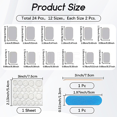 1 Bag Plastic Nail Art Stickers MRMJ-CP0001-57B-1