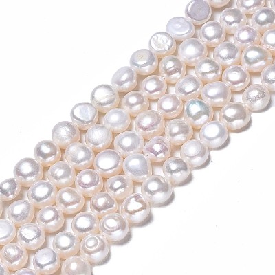Natural Cultured Freshwater Pearl Beads Strands X1-PEAR-N014-07C-1