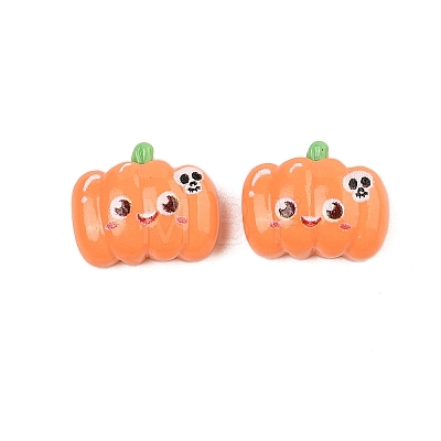 Halloween Theme Opaque Resin Cabochons CRES-M037-07J-1