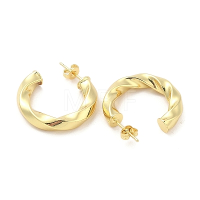 Brass Stud Earrings EJEW-M260-01G-1