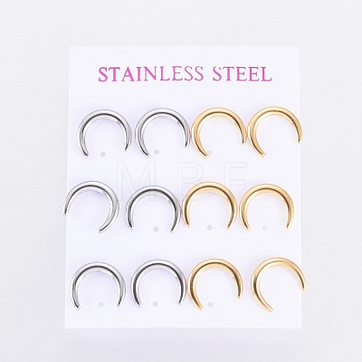 304 Stainless Steel Stud Earrings EJEW-I235-05-1