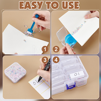 3 Sets Rectangle PP Plastic Organizer Storage Boxes CON-TW0001-02-1